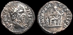 Ancient Coins - Septimius Severus AR Denarius. Rome, AD 201-210.