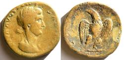 Ancient Coins - Diva Sabina (wife of Hadrian) Æ Sestertius. Rome, after AD 138. RIC 2609 - RARE