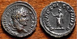 Ancient Coins - Caracalla. AD 198-217. AR Denarius (19mm, 3.06 g,). Rome mint. Struck AD 213.