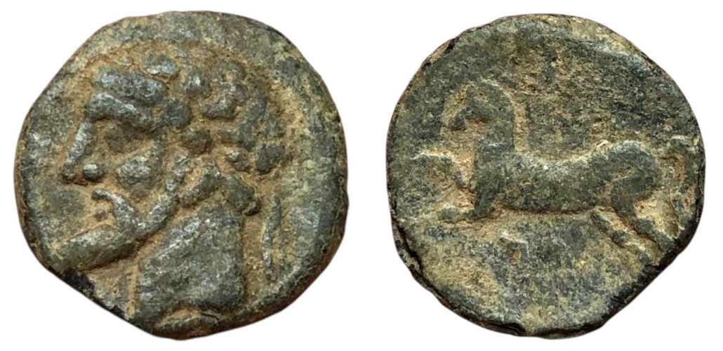 Micipsa Coin KINGS OF NUMIDIA. AE Unit. Massinissa or Micipsa. 148-118 BC. Punic