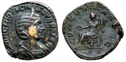 Ancient Coins - Otacilia Severa, Augusta, 244-249. Sestertius (Orichalcum, 30 mm, 21.36 g,), Rome.