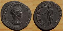 Ancient Coins - Trajan AR Denarius. Rome Mint 114-117 AD.