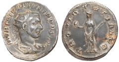 Ancient Coins - PHILIP I. AR Antoninianus (3.85 gm). Hybrid with Gordian III reverse. Rare.