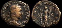 Ancient Coins - Maximinus I 'Thrax', A.D. 235-238. Æ Sestertius.Rome, A.D. 235/6 . FIDES MILITVM
