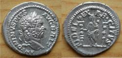 Ancient Coins - Caracalla AR Denarius. Rome, AD 210-213.