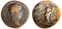 Ancient Coins - Hadrian augustus, 117–138 AE Sestertius 134-138 (25.55 g , 33 mm)
