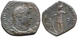 Ancient Coins - Valerian I. AD 253-260. Æ Sestertius (17.30 g,). Rome mint. AD 253-254.