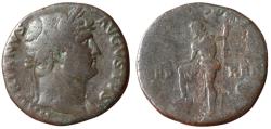 Ancient Coins - Hadrian. A.D. 117-138. AE sestertius (32 mm, 23.6 g,). Rome mint, A.D. 125-128.