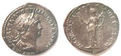 Ancient Coins - TRAJAN (98-117). Denarius. Rome. Felicitas
