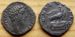 Ancient Coins - Divus Marcus Aurelius, died 180. Denarius (Silver, 18 mm, 3.34 g,), Rome,