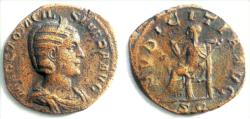 Ancient Coins - Otacilia Severa, wife of Philip I Sestertius 244-249, Æ 15.7 g. PVDICITIA AVG