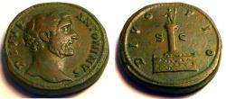 Ancient Coins - Divus Antoninus. Æ Sestertius after 161, (27.44 g., 33mm) RIC 1269