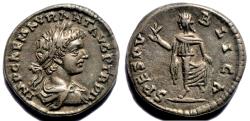 Ancient Coins - Caracalla. A.D. 198-217. AR denarius. 3.24 gm. 18 mm. Laodicea mint. Struck A.D. 199.