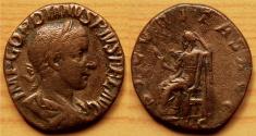 Ancient Coins - Gordian III (AD 238-244). AE sestertius (28mm, 14.52 gm, 12h). Rome, AD 241.