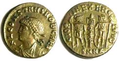 Ancient Coins - CONSTANS AE Follis. 346-349 AD. GLORIA EXERCITVS. RIC 202 RARE R4