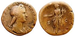 Ancient Coins - Sabina (AD 128-136/7). AE sestertius (30mm, 23.29 gm). Rome, ca. AD 128-134.
