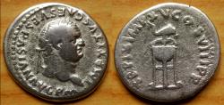 Ancient Coins - Titus, as Augustus (AD 79-81). AR denarius (19mm, 3.14 gm).  Rome AD 80.