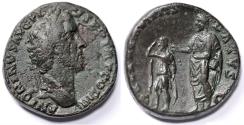 Ancient Coins - ANTONINUS PIUS (138-161). Sestertius. Rome. RARE