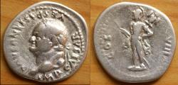 Ancient Coins - Vespasian AR Denarius. Rome, AD 77-78.