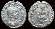 Ancient Coins - Julia Paula (AD 219-220). AR denarius (20mm, 2.99 gm, 6h). Rome, AD 219-220.
