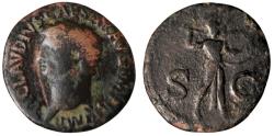 Ancient Coins - Claudius (AD 41-54) Æ As / Minerva Rome