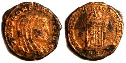 Ancient Coins - DIVUS CONSTANTIUS I. Died 306 AD. Æ Follis (4.93 gm). Aquileia mint.