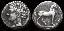 Ancient Coins - ZEUGITANA. Carthage. Ca. 200-146 BC. BI  reduced dishekel serratus