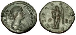 Ancient Coins - Diva Faustina II (died AD 175). AE Sestertius. Rome.