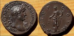 Ancient Coins - Hadrian AR Denarius. Rome, AD 119.