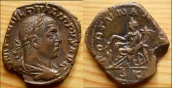 Ancient Coins - Philip I (244-249), Sestertius, FORTVNA REDVX Rome, AD 244-249; AE (30 mm; 17.61 g)