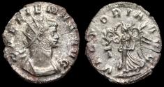 Ancient Coins - Gallienus (253-268). Antoninianus (21mm, 3.24g,). Mediolanum, 260-8.