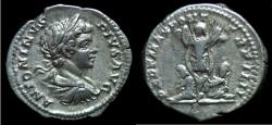 Ancient Coins - CARACALLA. 198-217 AD. AR Denarius (3.52 gm). Struck 201 AD.