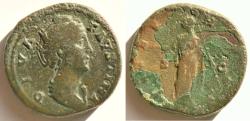 Ancient Coins - Diva Faustina I AE Sestertius I