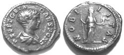 Ancient Coins - Geta as Caesar. 198-209 AD. Denarius. NOBILITAS