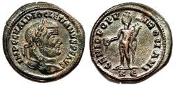Ancient Coins - Diocletian, 284-305. Follis (Billon, 27 mm, 9.68 g), Cyzicus, circa 295-296.