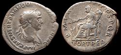 Ancient Coins - Trajan, 98 – 117 AR Denarius circa 116-117.