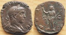 Ancient Coins - Volusian (251-253), Sestertius, Rome, AD 251-253; Æ (g 14.22; mm 28)