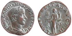 Ancient Coins - Gordian III (238-244), AE Sestertius, Rome, AD 239. LIBERALITAS