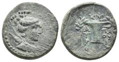 Ancient Coins - Kyme, Aeolis. AE 1st century3.8gr 17.3mm