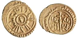 World Coins - Sicily: Roger II (1105-1154), gold tari (1.32g), Messina mint, 1105-1154 CE. Roger cited with title al-Mu'tazz.