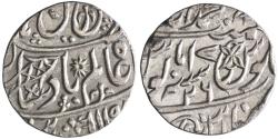 World Coins - Bengal Presidency (British India): silver rupee (11.23g), Muhammadabad Benares mint, AH 1198, RY 26. In name of Mughal emperor Shah Alam II.