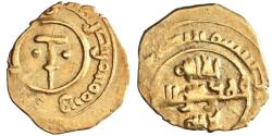 World Coins - Sicily: Roger I (1071-1101), gold tari (1.58g), Siqiliya (Sicily), 1071-1101 CE. large T in center, Arabic legends around / "la ilaha illallah muhammadun rasulullah" (there is no