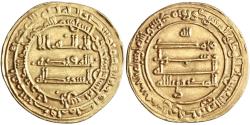 World Coins - Abbasid, Al-Muktafi billah, gold dinar, Harran, AH 292