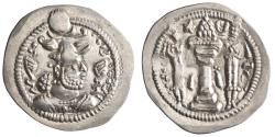 Ancient Coins - Sasanian: Peroz (457-484), silver drachm (4.11g), WH (Weh-Andiyok-Shapur) mint, 457-484 CE.