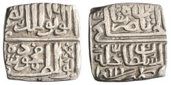 World Coins - Malwa: Mahmud Shah II (1510-1531), silver square 1/2 tanka (5.32g), AH 919 (1513-1514 CE).