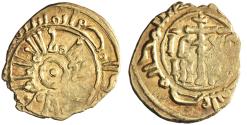 World Coins - Sicily: William I (1154-1166), gold tari (1.05g), Siqiliya (Sicily), 1154-1166 CE. William cited with title al-Hadi. Pellet in obverse center, inner margin "al-hadi bi-amrillah al