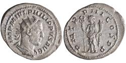 Ancient Coins - Roman: Philip I "the Arab" (244-249), silver antoninianus (3.23g), Rome mint, 246 CE. Felicitas.