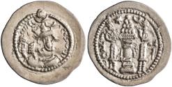 Ancient Coins - Sasanian: Peroz (457-484), silver drachm (4.05g), KA (Karzi) mint, 457-484 CE.