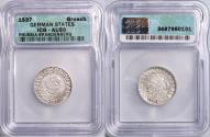 World Coins - German States, Prussia: Albert I (1525-1568), silver groschen, 1537 CE. ICG AU50.