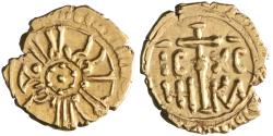 World Coins - Sicily: Roger II (1105-1154), gold tari (1.23g), Siqiliya (Sicily) / Messina, 1105-1154 CE. Roger cited with title al-Mu'tazz.